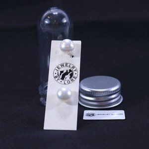 White Fresh Water Pearl Post Earrings – Sterling Silver